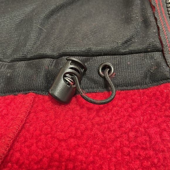 The North Face Red Black Fleece Full Zip Vest MADE IN USA Size Large Women's - Picture 6 of 9